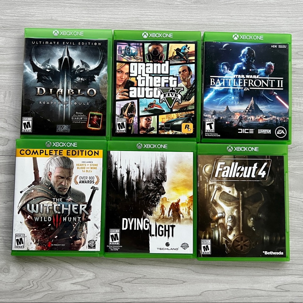 6 Xbox games - Fallout - Diablo - Grand Theft Auto - GUC - Ships fast 💨